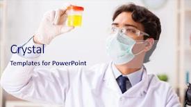  Presentation with young students working in groups - Colorful theme enhanced with pregnancy research - young handsome chemist working backdrop and a  colored foreground