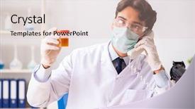  Presentation with chemist - Slides featuring pregnancy research - young handsome chemist working background and a lemonade colored foreground