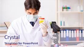  Presentation with young students working in groups - Beautiful theme featuring pregnancy research - young handsome chemist working backdrop and a sky blue colored foreground