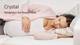  Presentation with pregnant mother - Audience pleasing presentation consisting of pregnancy rest people and expectation backdrop and a lemonade colored foreground