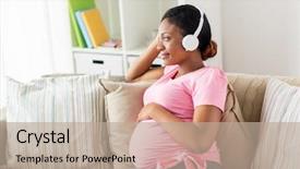  Presentation with pregnancy medicine healthcare and people - Presentation theme with pregnancy technology and people concept background and a mint green colored foreground