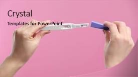  Presentation with pregnancy - Colorful PPT layouts enhanced with pregnancy test in hands on color background backdrop and a lemonade colored foreground