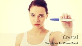  Presentation with pregnancy - Presentation featuring pregnancy test result background and a lemonade colored foreground