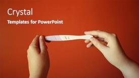  Presentation with pregnancy - Slide deck having pregnancy-test background and a crimson colored foreground