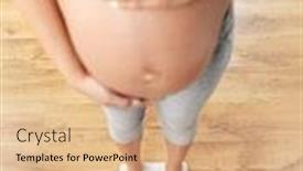  Presentation with weight control - Presentation consisting of pregnancy-weight-control-and-diet background and a coral colored foreground