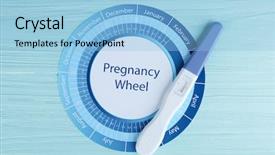  Presentation with medicine wheel - Slide set with pregnancy wheel calendar and test background and a light blue colored foreground