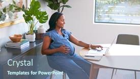  Presentation with pregnant woman - Amazing slide set having pregnant-african-american-woman-using backdrop and a ocean colored foreground