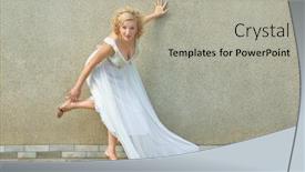  Presentation with bride - Beautiful slides featuring pregnant-and-beautiful-bride backdrop and a light gray colored foreground