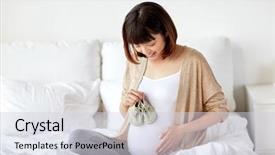  Presentation with maternity - Audience pleasing theme consisting of pregnant asian woman with baby backdrop and a lemonade colored foreground