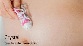  Presentation with baby shoes - Amazing presentation having pregnant belly with newborn baby backdrop and a soft green colored foreground