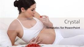  Presentation with strawberries - Amazing PPT theme having close-up portrait of an attractive young woman smiling and looking at camera on her boyfriend backdrop and a lemonade colored foreground