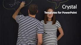  Presentation with black baby - Audience pleasing PPT layouts consisting of pregnant couple thinking about name backdrop and a  colored foreground