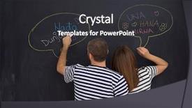  Presentation with black baby - Beautiful theme featuring pregnant couple thinking about name backdrop and a  colored foreground