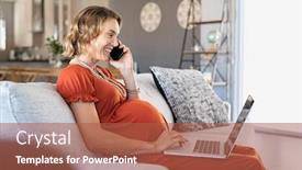  Presentation with pregnant woman - Theme featuring pregnant-mid-adult-woman-using background and a red colored foreground