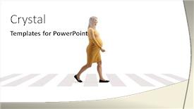  Presentation with pedestrian - Slides enhanced with pregnant-walking-on-a-pedestrian background and a white colored foreground