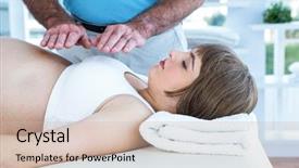  Presentation with reiki - PPT theme enhanced with pregnant woman at health center background and a soft green colored foreground