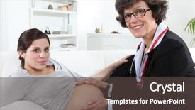  Presentation with pregnant woman - Colorful slides enhanced with pregnant woman at the doctors backdrop and a  colored foreground