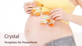  Presentation with pregnant - Theme consisting of pregnant woman belly and twin background and a lemonade colored foreground