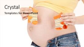  Presentation with pregnant - Audience pleasing slide deck consisting of pregnant woman belly and twin backdrop and a lemonade colored foreground