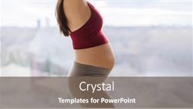  Presentation with pregnant mother - Presentation theme having pregnant-woman-belly-in-profile background and a violet colored foreground