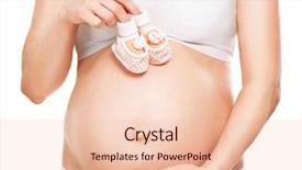  Presentation with baby shower baby shoes - Audience pleasing PPT layouts consisting of pregnant woman belly pregnancy concept close-up of a pregnant woman holding baby shoes in her hands mom expecting baby isolated on a white background baby shower backdrop and a lemonade colored foreground
