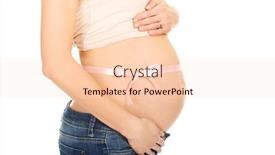  Presentation with pink ribbon - Audience pleasing presentation theme consisting of pregnant-woman-belly-with-pink backdrop and a lemonade colored foreground