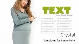  Presentation with pregnant woman - Colorful presentation enhanced with pregnant-woman-caressing-her-belly backdrop and a white colored foreground