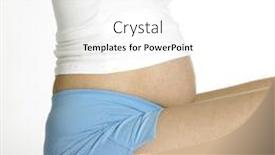  Presentation with pregnant woman - Amazing theme having pregnant woman doing exercises backdrop and a white colored foreground