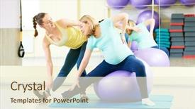  Presentation with exercise kids kid doing fitness - Amazing PPT layouts having pregnant woman doing fitness ball backdrop and a cream colored foreground