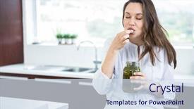  Presentation with pickle - Audience pleasing theme consisting of pregnant woman eating pickles backdrop and a sky blue colored foreground