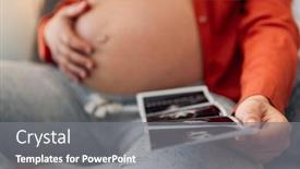  Presentation with baby ultrasound - Presentation featuring pregnant-woman-enjoying-future-motherhood background and a gray colored foreground