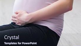  Presentation with woman child - Theme featuring pregnant-woman-exercising-in-anticipation background and a wine colored foreground