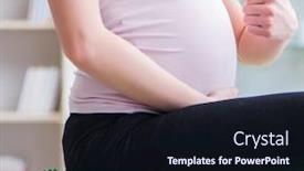  Presentation with woman child - Cool new slide set with pregnant-woman-exercising-in-anticipation backdrop and a wine colored foreground