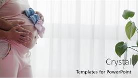  Presentation with prenatal care - Slide deck featuring pregnant-woman-feeling-happy background and a white colored foreground