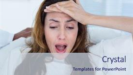  Presentation with room - Audience pleasing presentation theme consisting of pregnant woman having birth pangs backdrop and a sky blue colored foreground