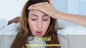  Presentation with room - Presentation consisting of pregnant woman having birth pangs background and a tawny brown colored foreground