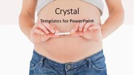  Presentation with pregnant - Colorful slide deck enhanced with pregnant woman holding a cigarette backdrop and a lemonade colored foreground