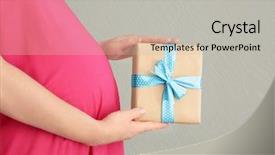  Presentation with baby shower - Cool new presentation with pregnant woman holding baby shower backdrop and a light gray colored foreground