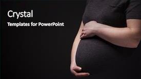  Presentation with pregnant - Cool new theme with pregnant woman holding his belly backdrop and a black colored foreground