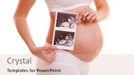  Presentation with pregnant woman - Amazing presentation theme having pregnant-woman-holding-ultrasound-scan backdrop and a lemonade colored foreground
