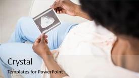  Presentation with pregnant woman - Amazing PPT layouts having pregnant woman holding ultrasound scan backdrop and a lemonade colored foreground