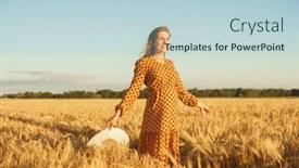  Presentation with magic sunset rays - Slide deck consisting of pregnant-woman-in-the-rays background and a light blue colored foreground