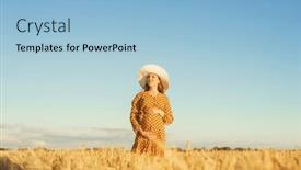  Presentation with magic sunset rays - Slides consisting of pregnant-woman-in-the-rays and a light blue colored foreground