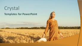  Presentation with magic sunset rays - Slide deck consisting of pregnant-woman-in-the-rays and a light blue colored foreground