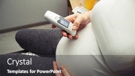  Presentation with pregnant woman - Colorful presentation enhanced with pregnant-woman-is-checking backdrop and a dark gray colored foreground