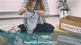  Presentation with baby clothes - Audience pleasing theme consisting of pregnant-woman-is-sorting-baby backdrop and a ocean colored foreground