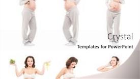  Presentation with sports nutrition - Amazing presentation theme having pregnant woman isolated on white collection healthy eating sports fitness and nutrition concept backdrop and a white colored foreground