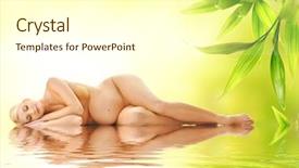  Presentation with water birth - PPT theme featuring craftsman dog behind a blank banner with work tool background and a white colored foreground