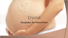  Presentation with pregnant woman - PPT layouts with pregnant-woman-on-white-background background and a coral colored foreground