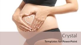  Presentation with pregnant woman - Slide deck featuring pregnant-woman-on-white-background background and a coral colored foreground